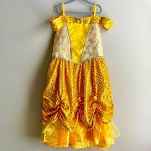 Disney Parks Belle Beauty and the Beast Castle Halloween Dress Up Costume Sz L